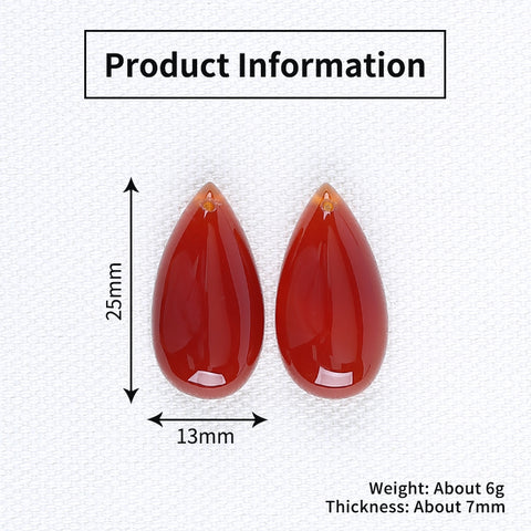 Natural Red Agate Carved teardrop Earring Beads 25*13*7mm, 6g