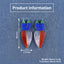 Intarsia Of African Jade, Lapis Lazuli, Red Agate And Rose Quartz Earring Beads 46*17*3mm