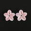 BITEFU 1Pair Carved Natural Pink Shell Flower , Queen Conch Shell Beads, Popular Pink Flower Beads, 1.2g