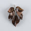 New Natural Chohua Jasper Handcarved Leaf Pendant,925 Sterling Silver Pinch Bail,57x42x8mm,16g