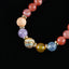 Handmade Natural Gemstone Unique Colorful Jewelry Gift Bracelet 17cm, 8mm, 16.9g