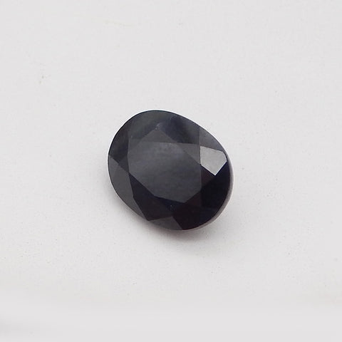 New Arrival! Natural Dark Blue Sapphire Faceted Cabochon,10×8×5mm,0.7g