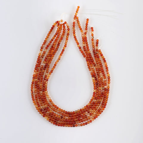 BITEFU 1 Strand Natural Red Agate Gemstone Necklace Loose Beads, Jewelry DIY Making