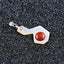 Intarsia of Shell and Red River Pendant with 925 silver hook 25*15*4mm, 1.8g