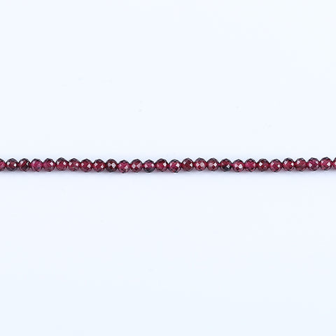 BITEFU 1 Strand Faceted Round Beads, Garnet Gemstone Loose Beads