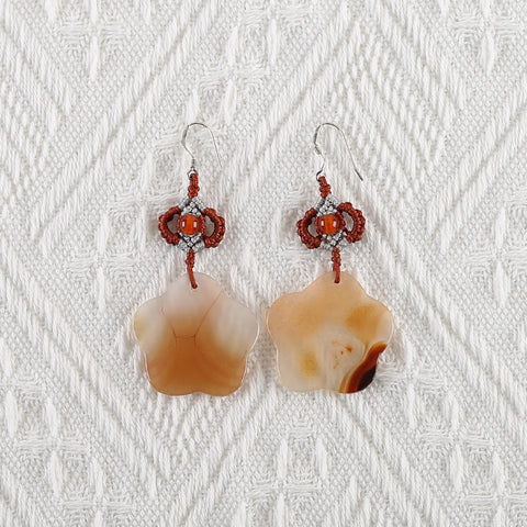 New Natural Red Agate Earrings,Drilled Stone Earring Pair, Gemstone For Jewelry DIY Making, 28×29×3mm, 5mm, 64x29x6mm,7.9g