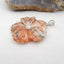 Natural Crazy Lace Agate Carved flower Pendant with 925 Sterling Silver Pinch Bail 47x45x7mm, 22g