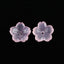 BITEFU 1 Pair Carved Natural Gemstone Pink Chalcedony Flower Earring Beads, Carved Flower Pair, 3.1g