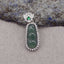 Natural Gemstone Jadeite Pendant, 925 Sterling Silver Inlaid  Pendant,Jewelry DIY Making,26x10x5mm, 1.8g