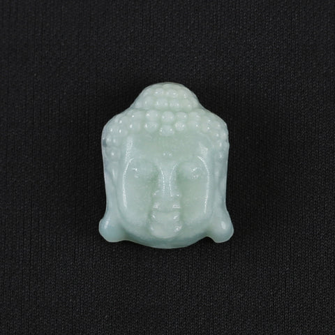 BITEFU Carved Natural Amazonite Buddha Head Gemstone Pendant Bead, 11g