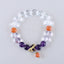 Handmade Natural Gemstone Unique Jewelry Gift, Colorful Bracelet, 18cm, 8/9mm, 22.6g