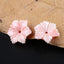 BITEFU 1Pair Pink Conch Shell (Made Of Powder Of Shell, Color Is Enhanced ) Flower, 1g