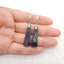 Natural Stone Lapis Lazuli, Labradorite Intarsia Earrings With 925 Sterling Silver, 30x9x4mm, 5.1g