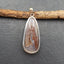 Natural Crystal Pendant with 925 Sterling Silver 42x20x9mm, 13.1g