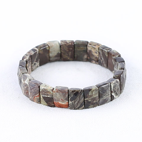 Natural Mushroom Jasper Bracelet 14*9*6mm, 21cm length, 32.7g