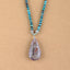 Natural Amethyst, Chrysocolla, Rose Quartz Pendant Beads for Necklace