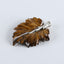 New Natural Tiger-Eye Handcarved Leaf Pendant,925 Sterling Silver Pinch Bail,52x37x7mm,11g