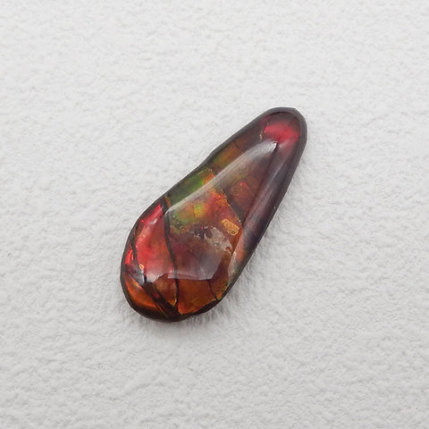 New! Natural Ammolite Gemstone Cabochon,Semi Precious Gemstones for Jewelry Making,28x12x4mm,1.8g