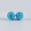 1 Pair Carved Turquoise Round Gemstone Earring Beads,Handmade Gemstone Wholesale,8mm,1.3g