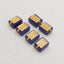 BITEFU 1Pair Silver Gold Plated Natural High Quality Lapis Lazuli Rectangle Gemstone Earring beads 3g