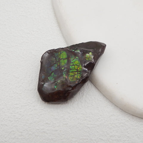 New! Natural Ammolite Gemstone Cabochon,Semi Precious Gemstones for Jewelry Making,35x21x8mm,9.2g