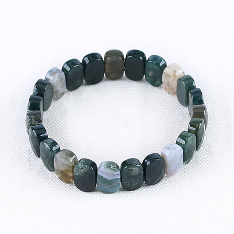 Natural Moss Agate Bracelet 15*10*6mm, 20cm length, 33.2g