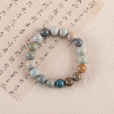 New Arrival! Natural Wave Jasper Bracelet Beads, Gemstone Jewelry Gift,17cm, 10mm,25.6g