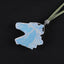 1 Strand 30 Inch Carved Opalite Horse Head Gemstone Pendant Adjustable Necklace, Unique Jewelry, 38x41x10mm, 27g