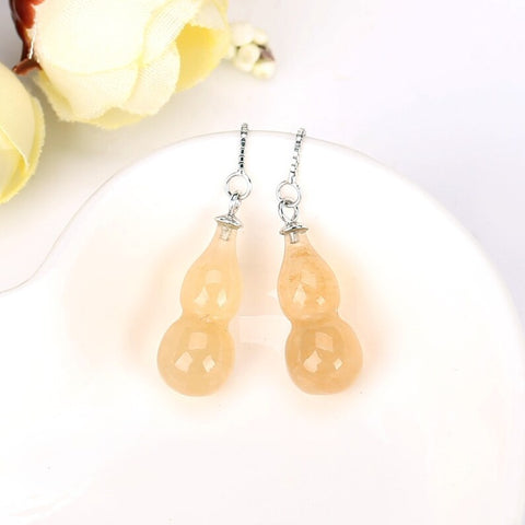 Natural Agate Earrings with 925 Silver Accessory 20x8mm, 3g