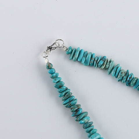 1 Strand 20 Inch Turquoise Gemstone Loose Beads Necklace, Handmade Turquoise Necklace for Gift, 5x4x3mm,10x5x4mm,34g