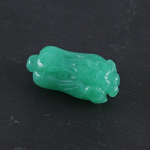 Hand Carved AAA Grade Natural Chrysoprase Chinese Cabbage Gemstone Pendant Bead For Jewelry Design, Unique Gemstone Jewelry Gift