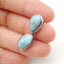 Natural Larimar Pendant with 925 Sterling Silver Accessory 32x9x4mm, 13x9x4mm, 2g