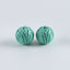 1 Pair Carved Turquoise Round Gemstone Earring Beads,Handmade Gemstone Wholesale,10mm,2.3g