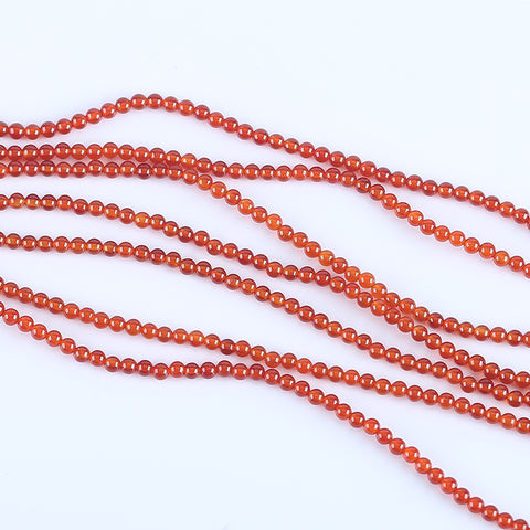 BITEFU 1 Strand Natural Red Agate Round Gemstone Necklace Loose Beads, Jewelry DIY Making, Gemstone Wholesale