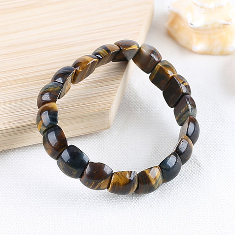 Natural Tiger's Eye Bracelet 16*12*8mm, 20cm length, 44g