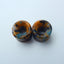 14mm Petrified Wood Opal Ear Tunnels With 6mm Hole, 13mm Thickness, 1.5mm Flare