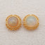 1 Pair Silver Gold Plated Natural High Quality Opal Earring Beads,Jewelry DIY Making,13x9mm, 2.4g