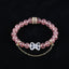 Natural Strawberry Quartz And White Quartz Gemstone Bracelet Gift, 17cm, 16x12x7mm, 8mm, 19.2g