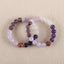 BITEFU Handmade Natural Amethyst And White Quartz, Kunzite And Agate，Colorful Gemstone Bracelet, Unique Gemstone Jewelry , 27.4g