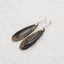 New Natural Obsidian And Labradorite Intarsia Teardrop Earrings,925 Sterling Silver, 41×13×4mm, 6.8g