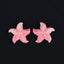 BITEFU 1Pair Pink Conch Shell (Made Of Powder Of Shell, Color Is Enhanced ) Starfish , 2.8g