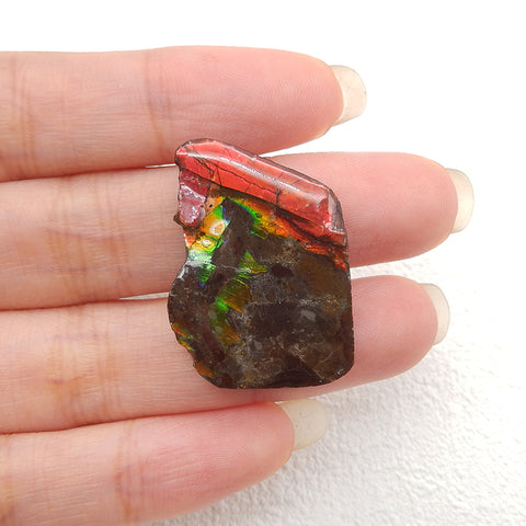 New! Natural Ammolite Gemstone Cabochon,Semi Precious Gemstones for Jewelry Making,29x21x6mm,5.8g