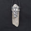 New! Natural Crystal Gemstone 925 Sterling Silver Angel Pendant, Angel Jewelry, 60x26x21mm, 32.4g