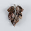 New Natural Chohua Jasper Handcarved Leaf Pendant,925 Sterling Silver Pinch Bail,58x43x8mm,19g