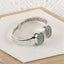 New Natural Stone Chrysocolla And Quartz Handmade Sterling Silver 925 Fashion Buckle Bracelet, 56x65x23mm, 42.7g