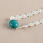 1 Strand 31 Inch Natural Turquoise and Lace Necklace,Turquoise Bead Strands Handmade Gemstone,26x23x17mm,19.4g