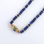 BITEFU 1 Strand Natural Lapis Lazuli Beads + Silver Gold Plated Pendant Gemstone Necklace For Jewelry Gift, 34.5g