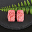 BITEFU 1Pair Pink Conch Shell (Made Of Powder Of Shell, Color Is Enhanced ) Long strip flower, 9.6g