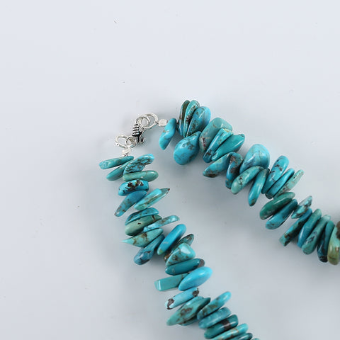 New Arrival! Natural Turquoise Necklace, Turquoise Bead Strands Handmade Gemstones,1 Strand, 16 Inch,10×7mm,32×19mm,128g