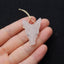 Natural Rose Quartz Carved wolf head Pendant Bead 28x20x10mm, 5.3g